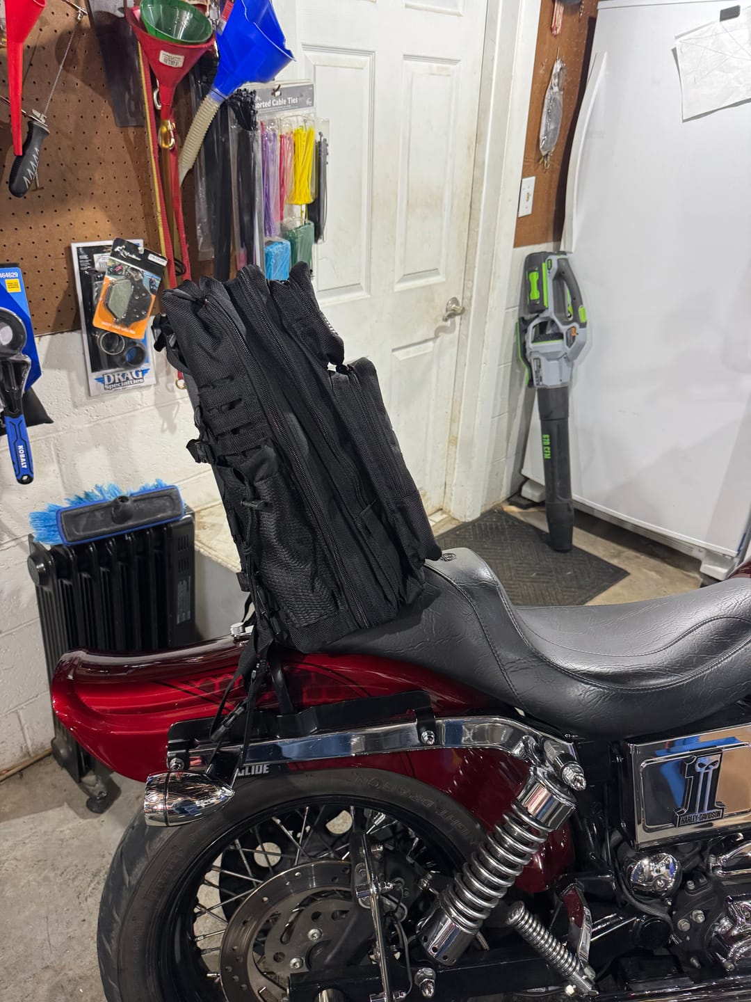 Customer photo review of 45L - Tactical XL Motorcycle Sissy Bar Backpack for Harley Davidson