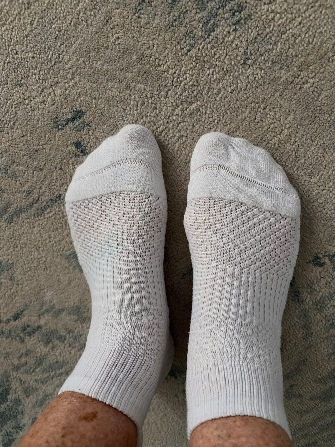 Customer photo review of White Ankle Compression Socks