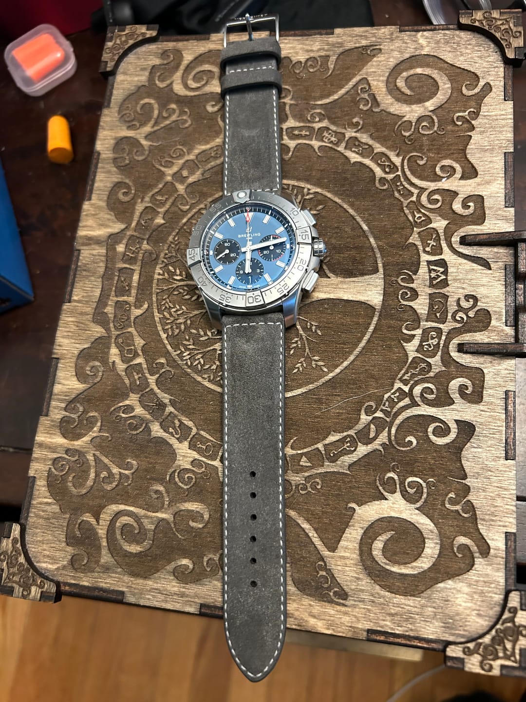Customer photo review of Charcoal Grey Suede