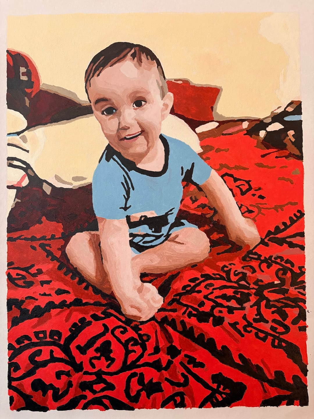 Customer photo review of Custom Paint By Numbers - Personalized Portraits Art