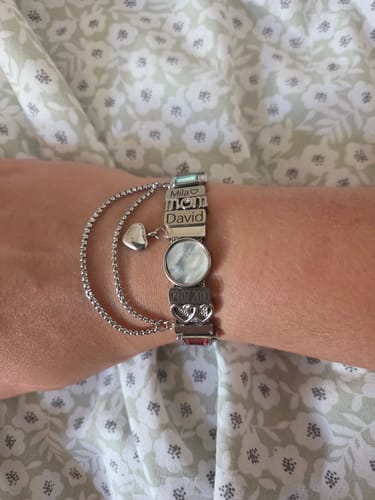 Customer photo review of Mesh charm chain silver