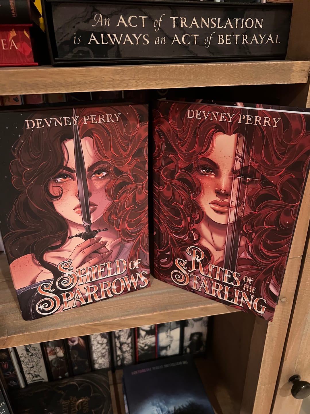 Customer photo review of PS Hardcover SE Rites of the Starling by Devney Perry