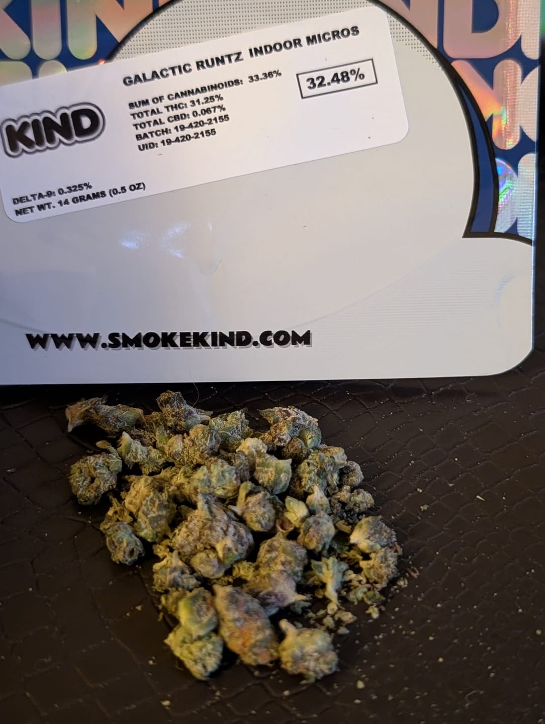 Customer photo review of Galactic Runtz Indoor Micros - 14 Grams - Indica