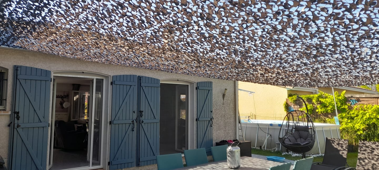 Customer photo review of Filet de camouflage renforcé gris