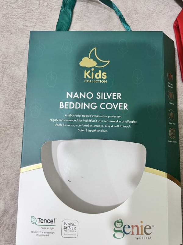 Customer photo review of Getha Sleepy Kids Latex Pillow Case - TENCEL™ Nano Silver Fabric