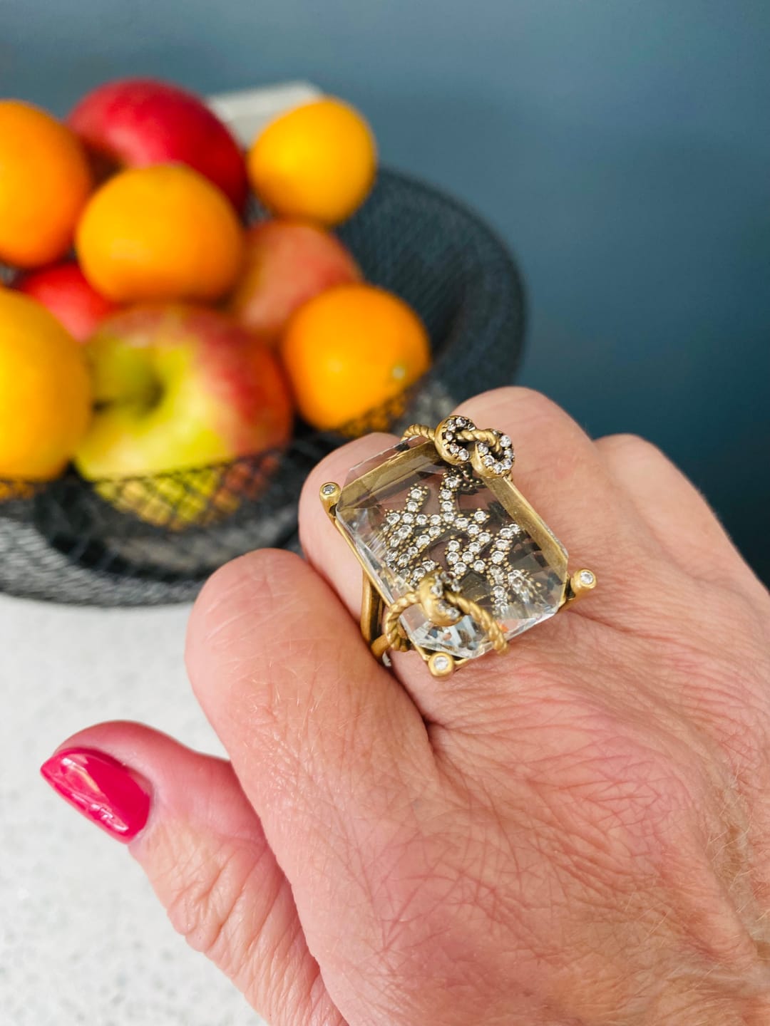 Customer photo review of Crystal Vault Vintage Ring