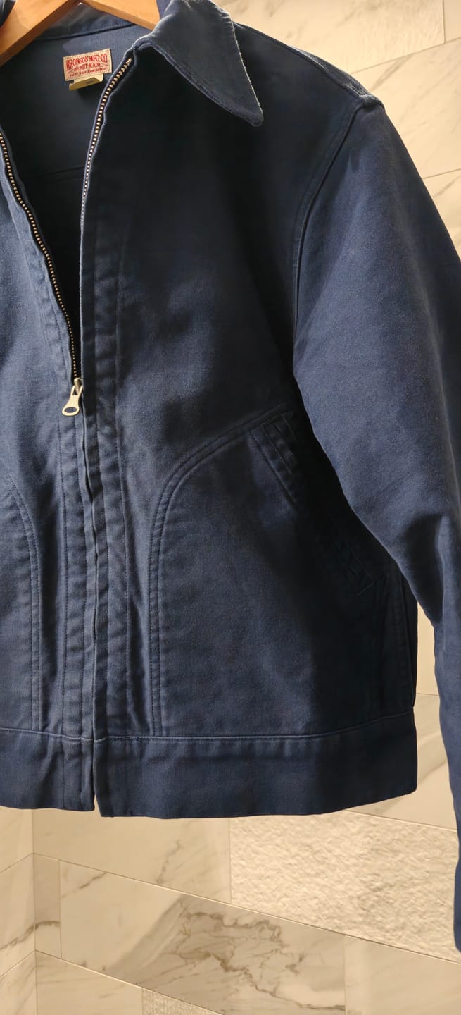 Customer photo review of 1950s Moleskin Cossack Jacket - Blue