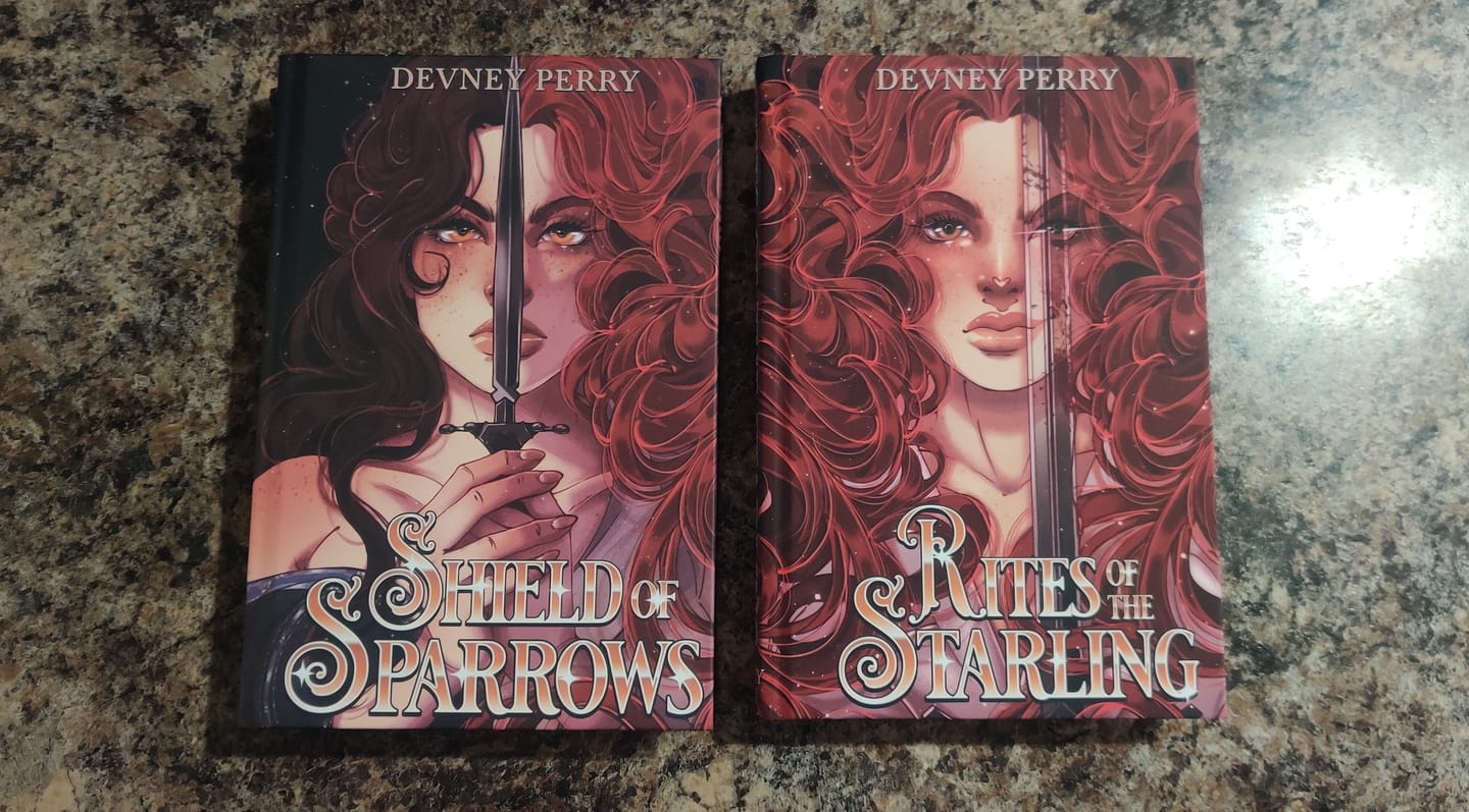 Customer photo review of PS Hardcover SE Rites of the Starling by Devney Perry