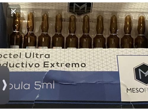 Customer photo review of COCTEL ULTRA REDUCTIVO EXTREMO | Mesoterapia