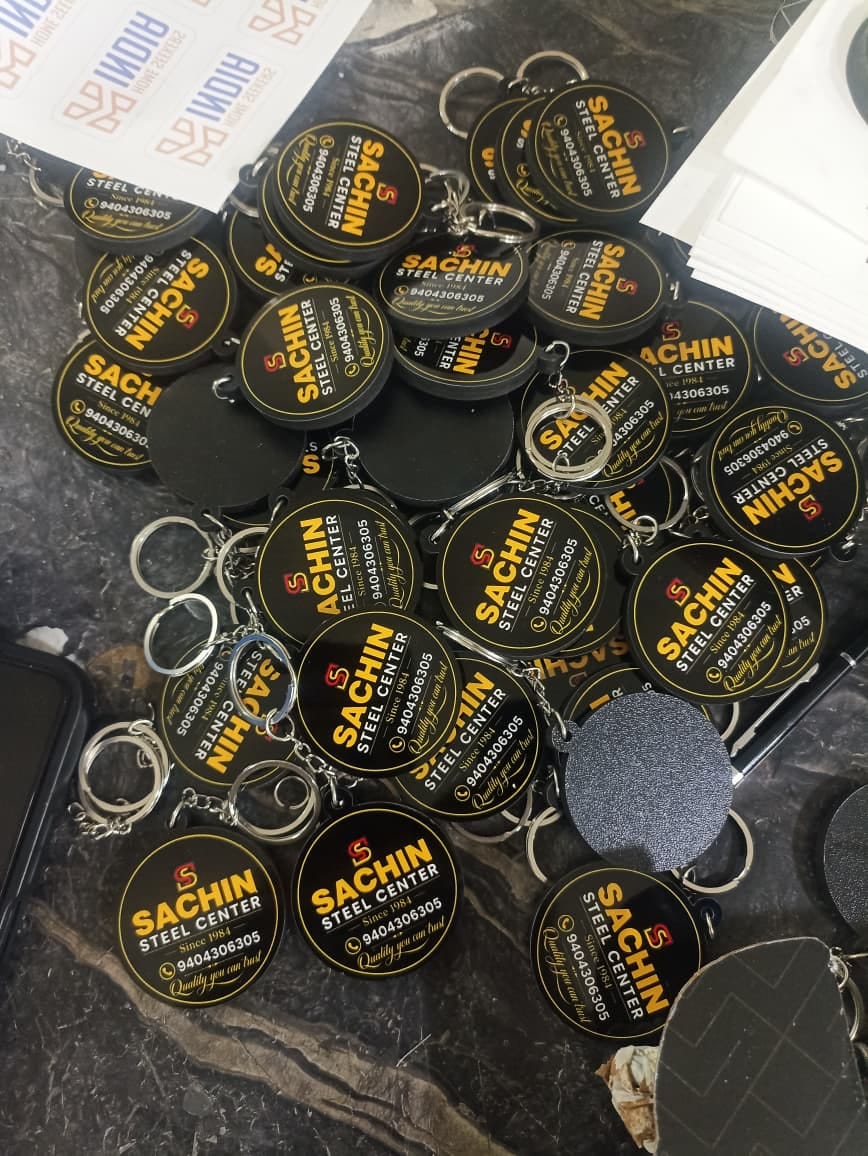 Customer photo review of Premium Customized Keychains | Best for Brand Promotion | PrintMine.in