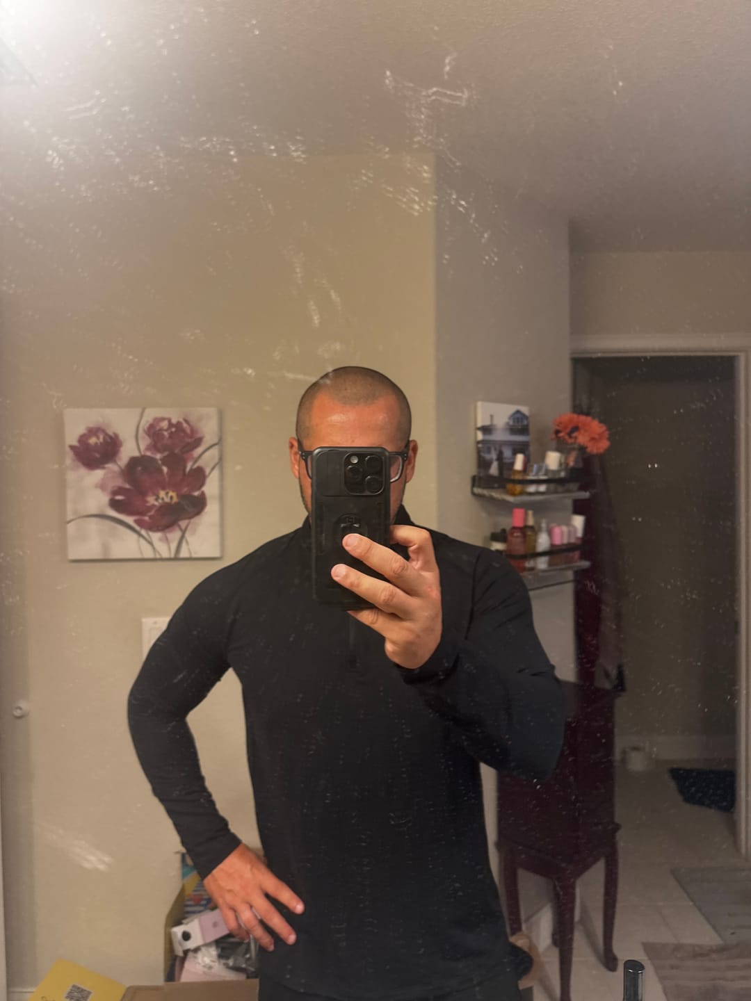Customer photo review of Fitted Performance Quarter Zip