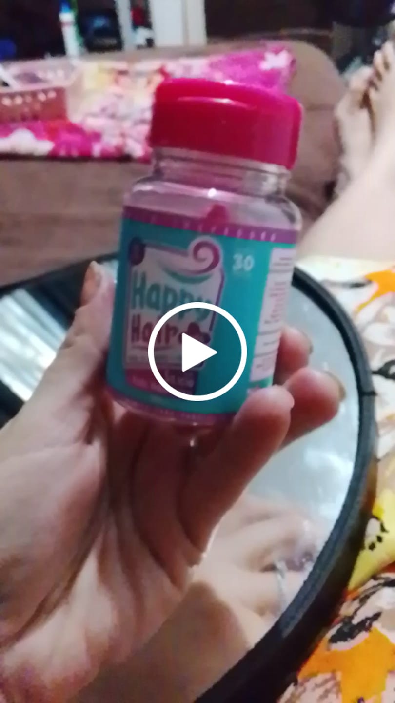 Customer video review of Happy Hair 2 Potes + 1 Melatonina Grátis + 1 Colágeno Grátis