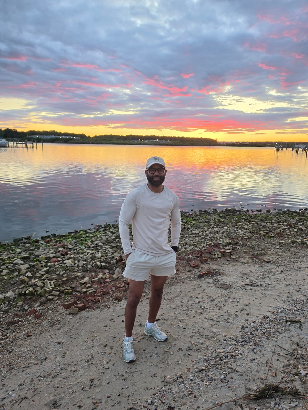 Customer photo review of Essentials Long Sleeve Athletic Fitted Tee