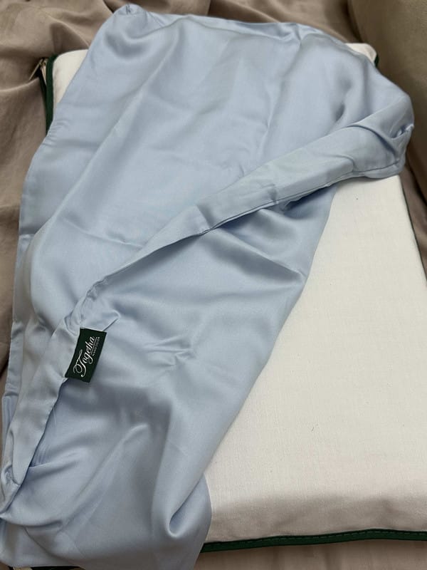 Customer photo review of Getha Sleepy Kids Latex Pillow Case - TENCEL™ Nano Silver Fabric
