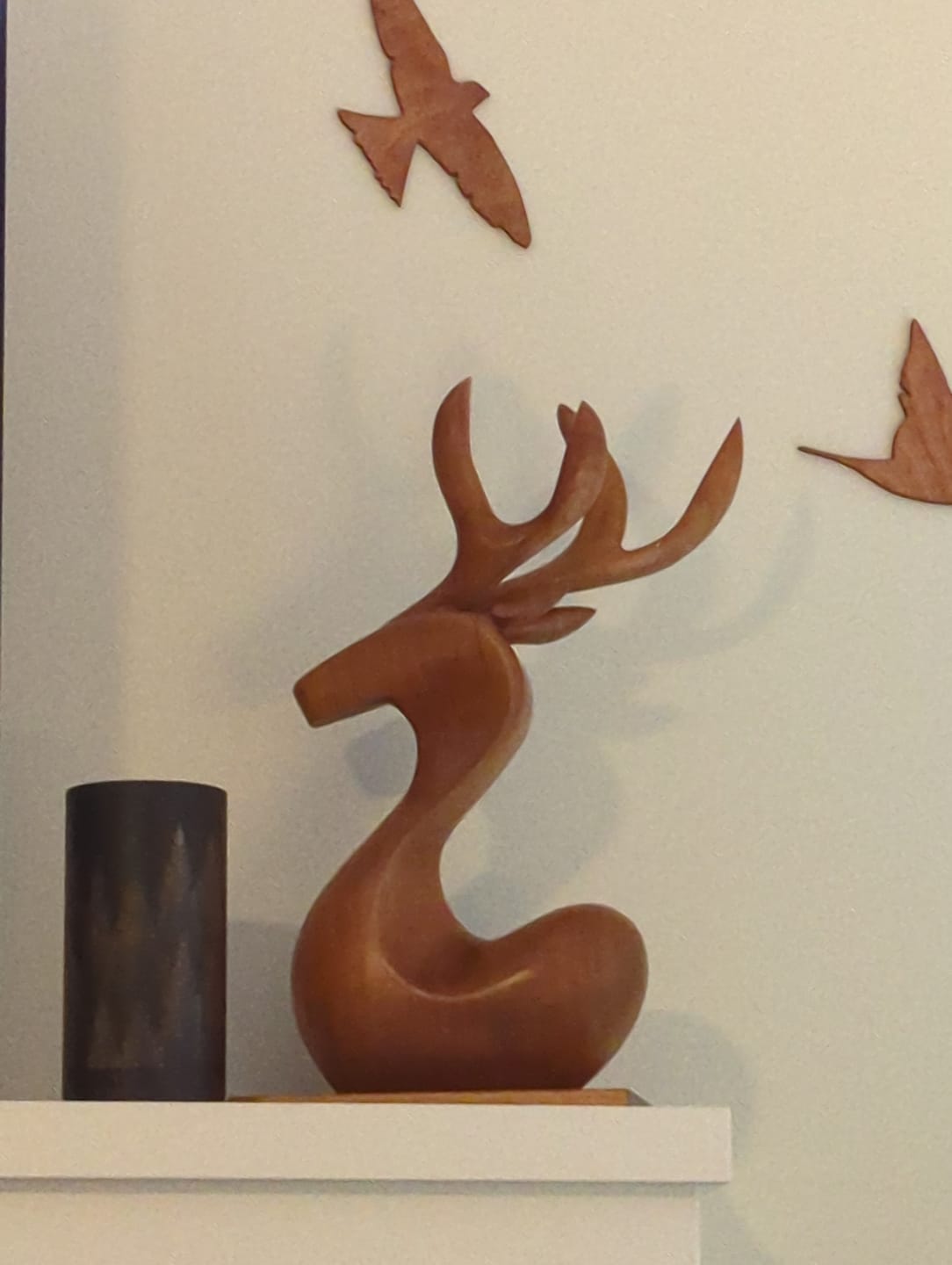 Customer photo review of Vase Wood Sculpture #WG028