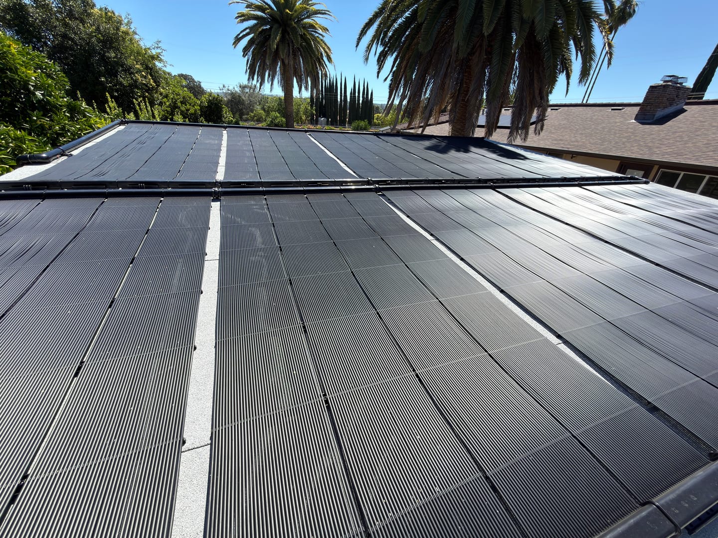 Customer photo review of SwimJoy Industrial Grade DIY Solar Pool Heater Kit - Advanced High-Wind Mounting System - Lifetime Ltd. Warranty