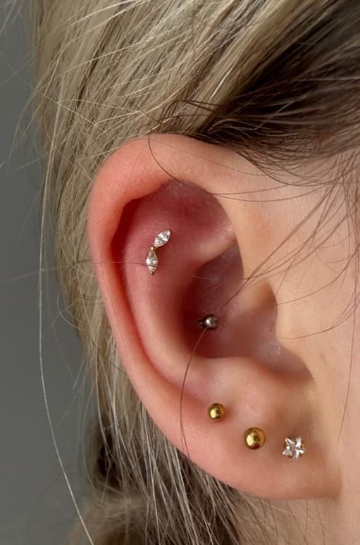 Customer photo review of Gilded leaf flatback Gold