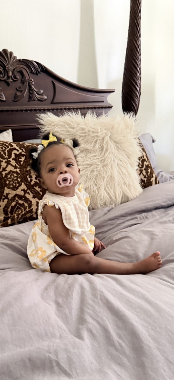 Customer photo review of 3D Daisy Embroidery Romper