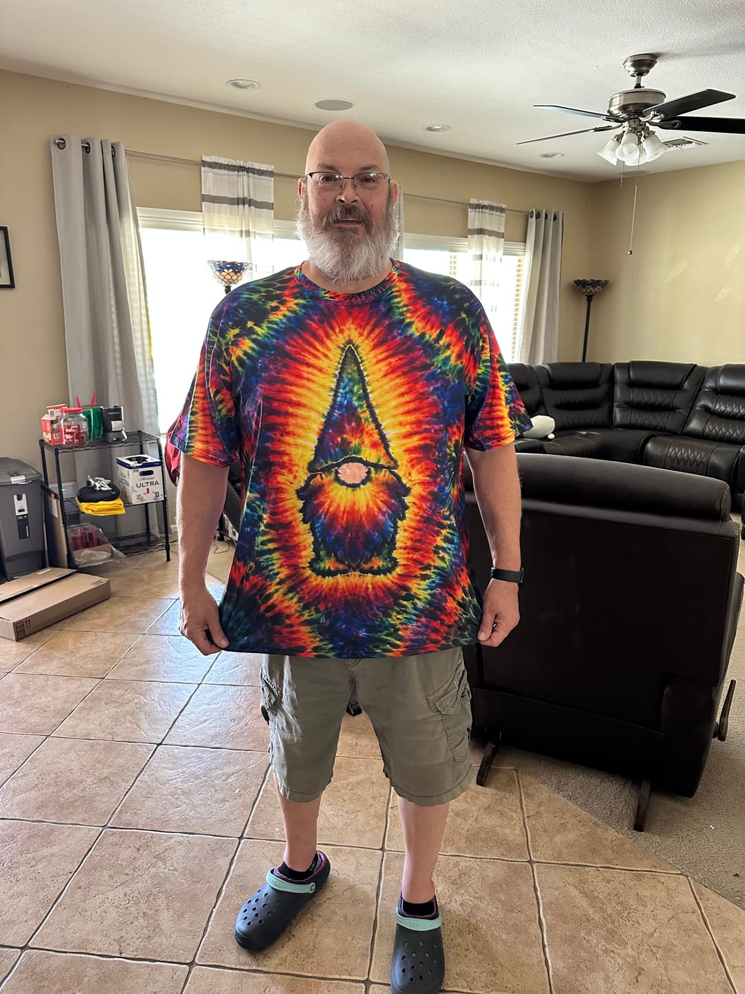 Customer photo review of GNOME HIPPIE SWIRL ALL OVER PRINT - TLHG1604264