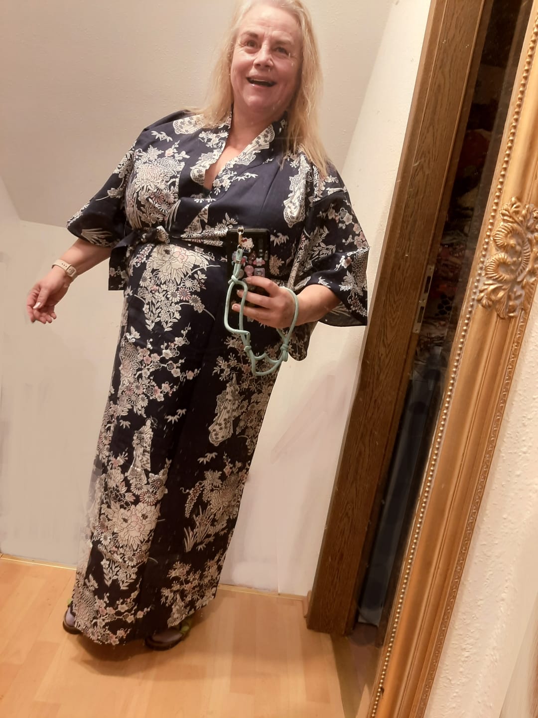 Customer photo review of Yukata Kimono Damen – Pfingstrose & Geisha