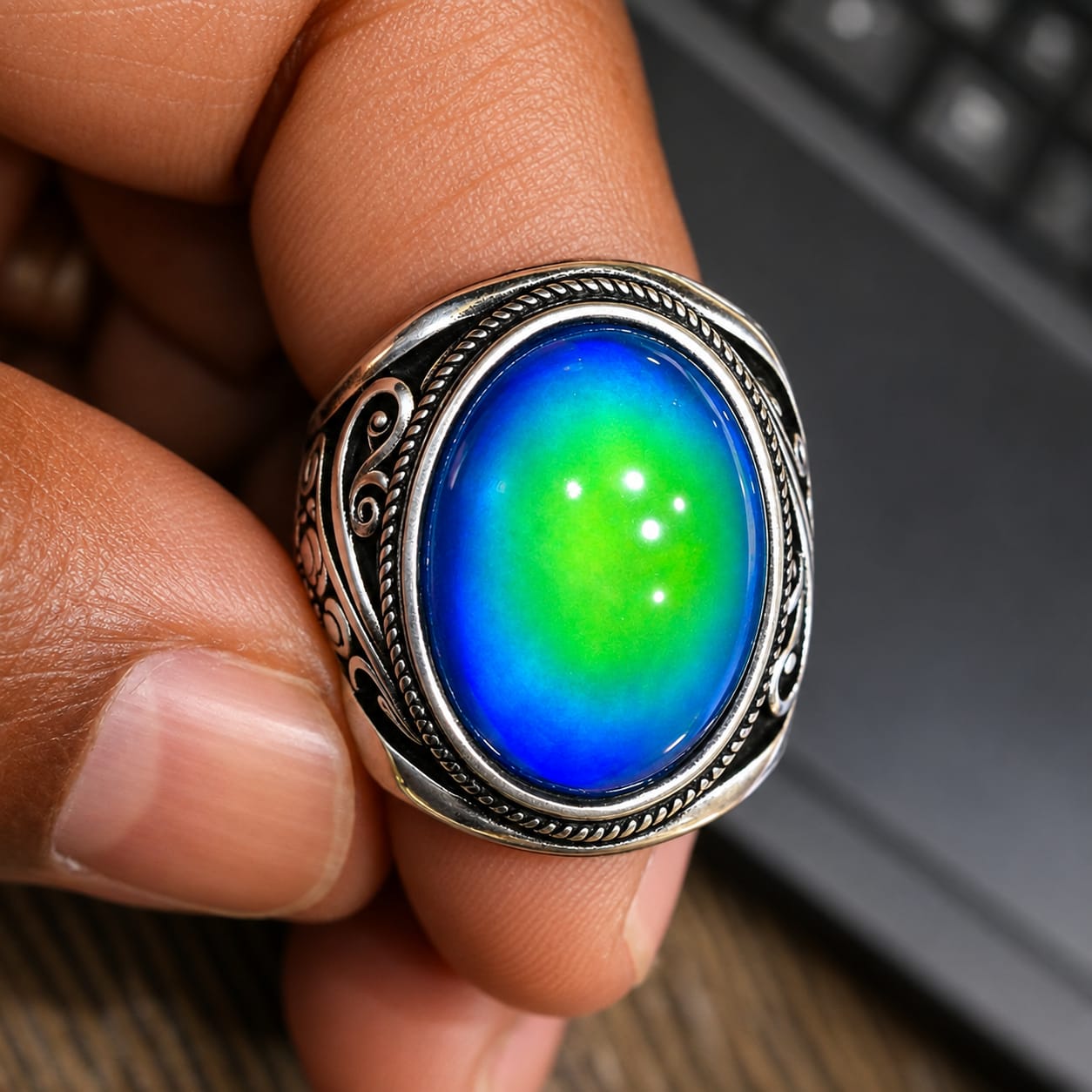 Customer photo review of New-Age Mood Ring