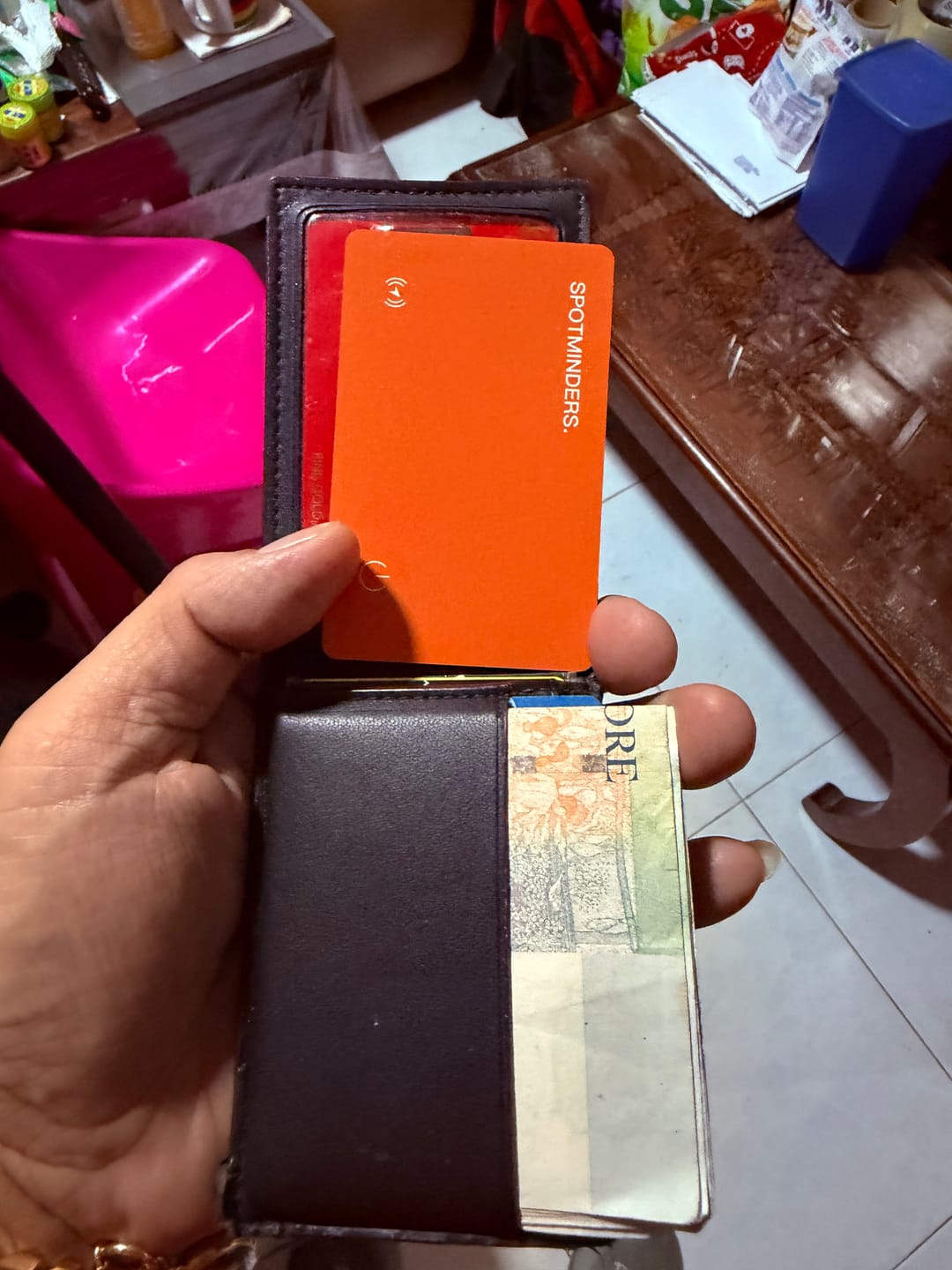 Customer photo review of SPOTMINDERS. Tracking Card