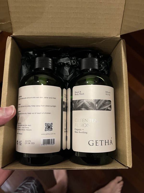Customer photo review of Getha Premium Botanical Body Wash 500ml