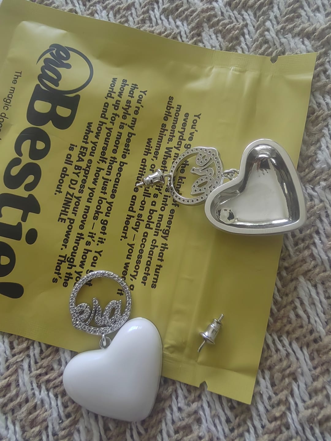 Customer photo review of White Era Adore Silver Earrings