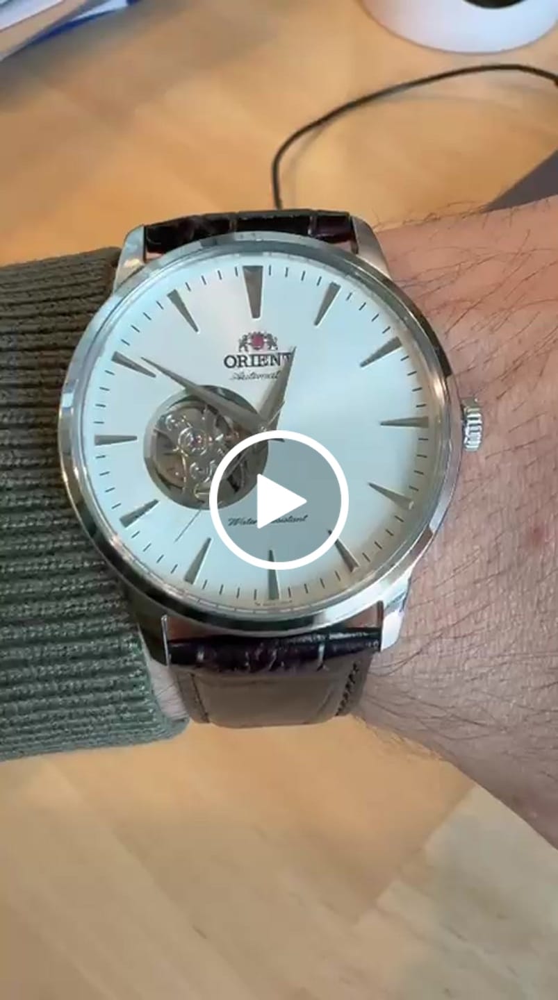 Customer video review of Reloj Orient TAG02005W Contemporary Open Heart Blanco 41 mm