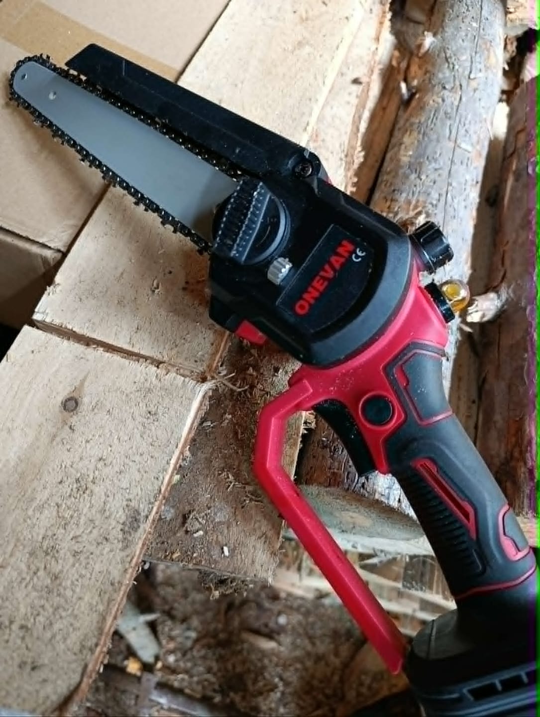Customer photo review of ONEVAN 30mm & 50mm Pruning Shears | 8" Chainsaw & 8" Pole Chainsaw | 510mm Hedge Trimmer Brushless Cordless 5‑Pc. Combo Kit