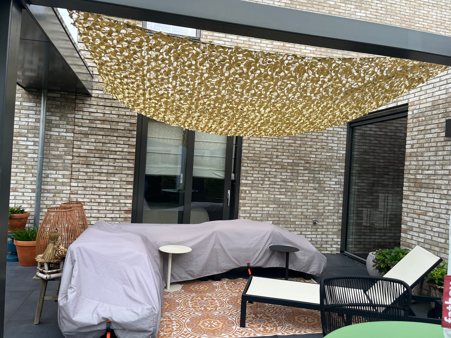 Customer photo review of Beige camouflagenet
