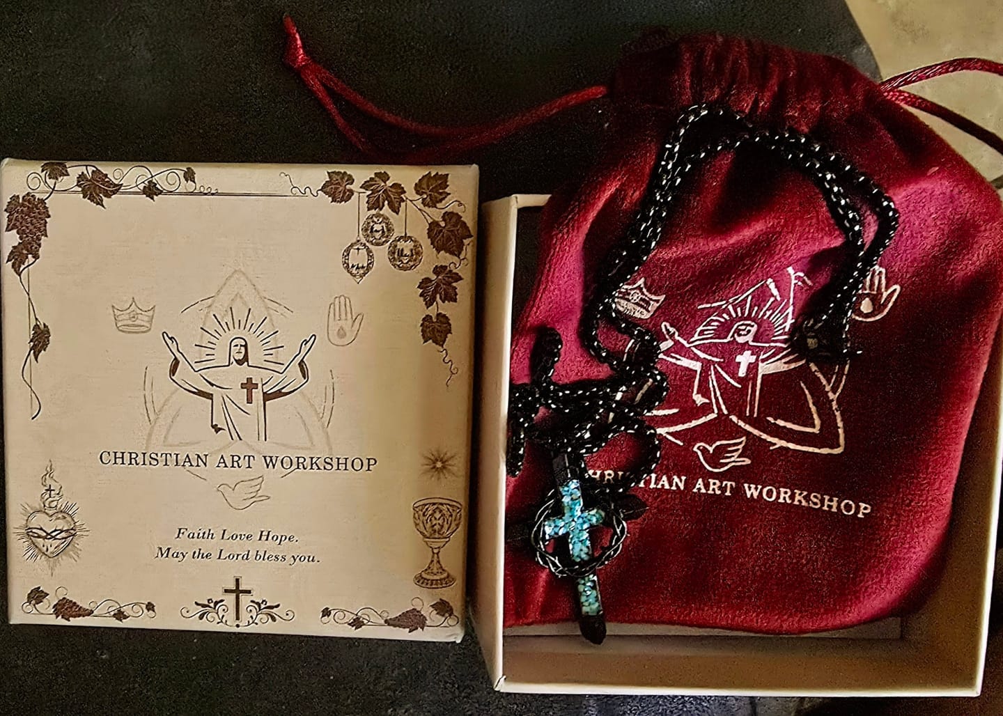 Customer photo review of FREE Today: Thorn-Wrapped Inlaid Cross Pendant Necklace: A Symbol of Christ’s Sacrificial Love