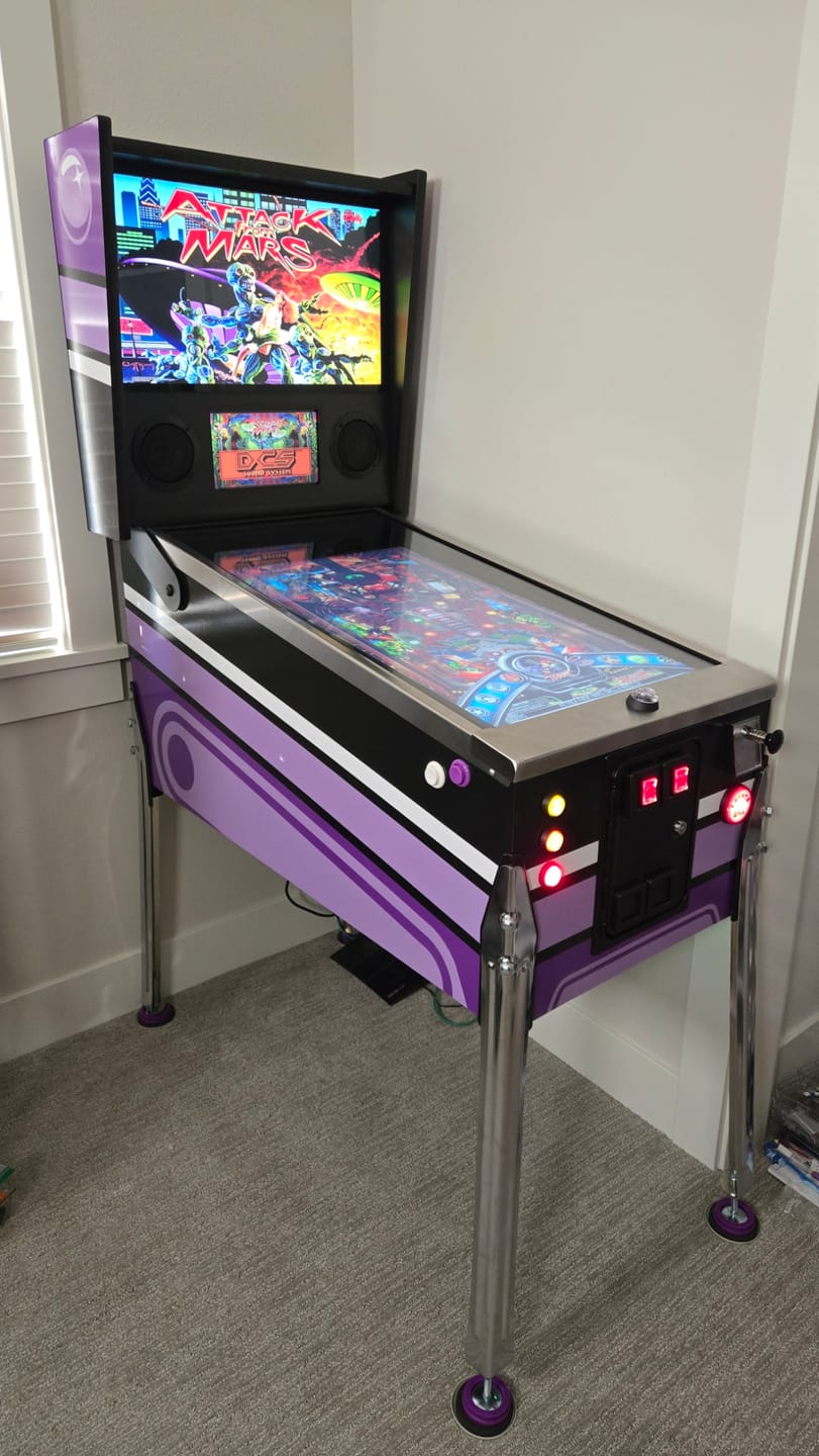 Customer photo review of 32 inch Playfield Virtual Pinball Cabinet -Flat Pack- Williams Pinball Company WPC style Premium Version