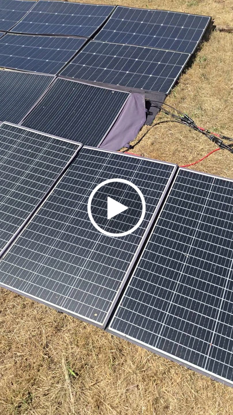 Customer video review of ALLPOWERS SP039 600W Panneau solaire portable monocristallin