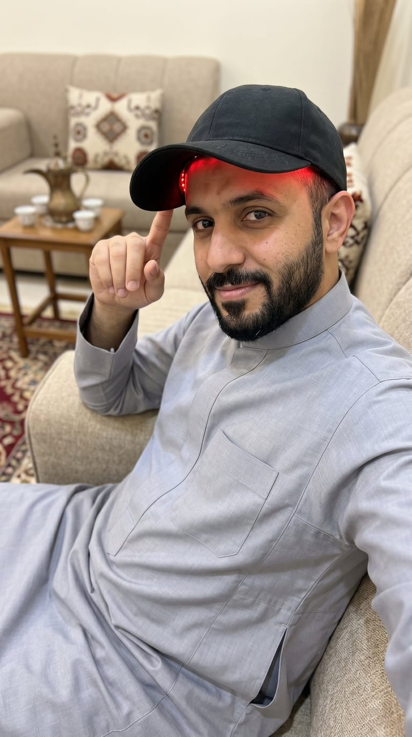 Customer photo review of Madoise Red Light Cap