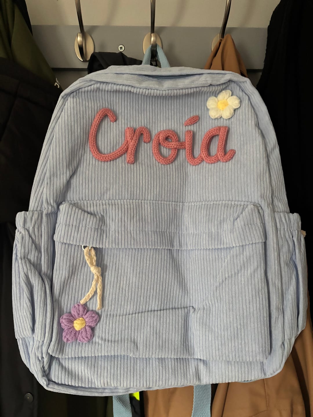 Customer photo review of K&C - Personalized Knitted Backpack