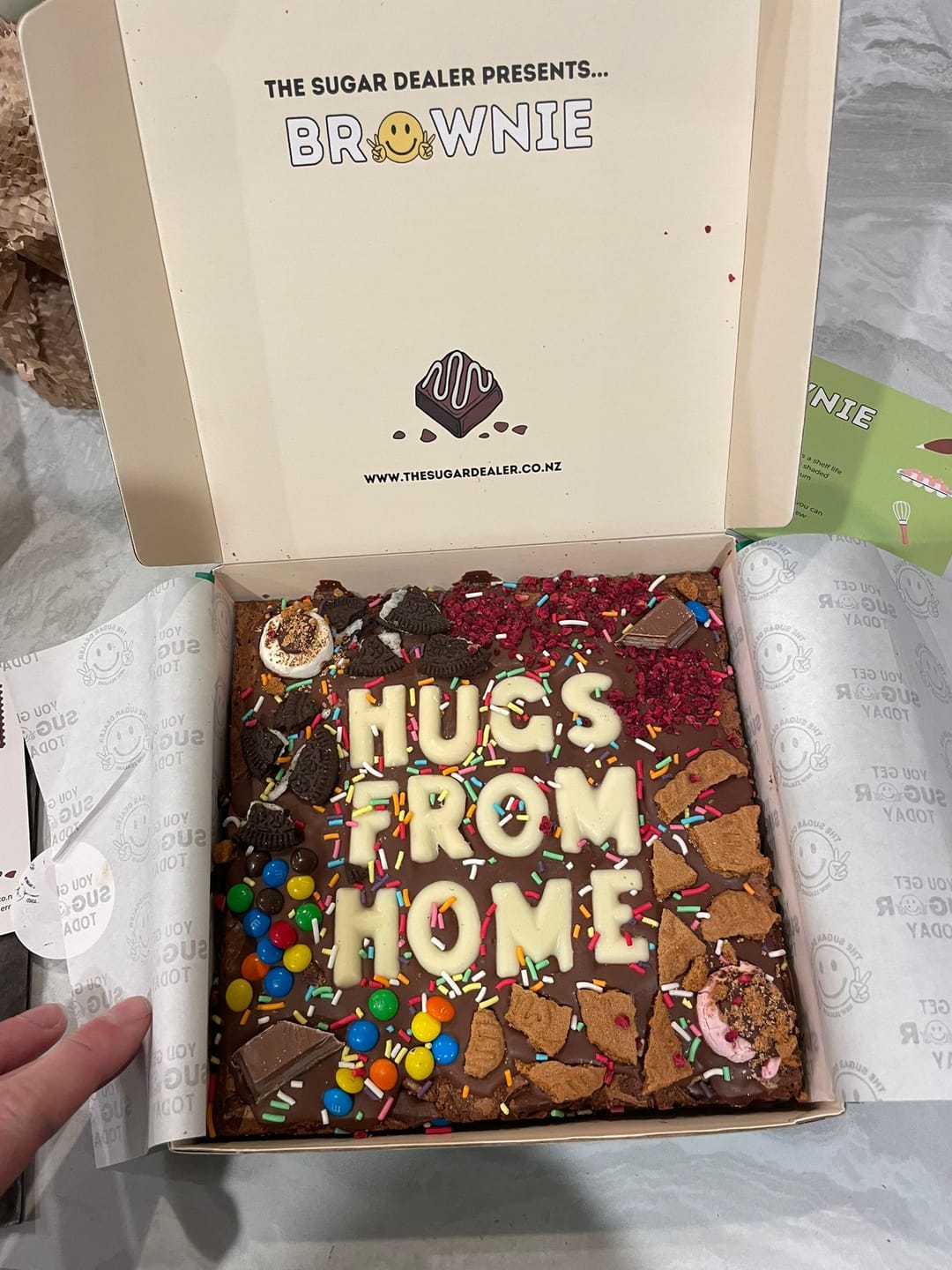 Customer photo review of Custom message loaded brownie