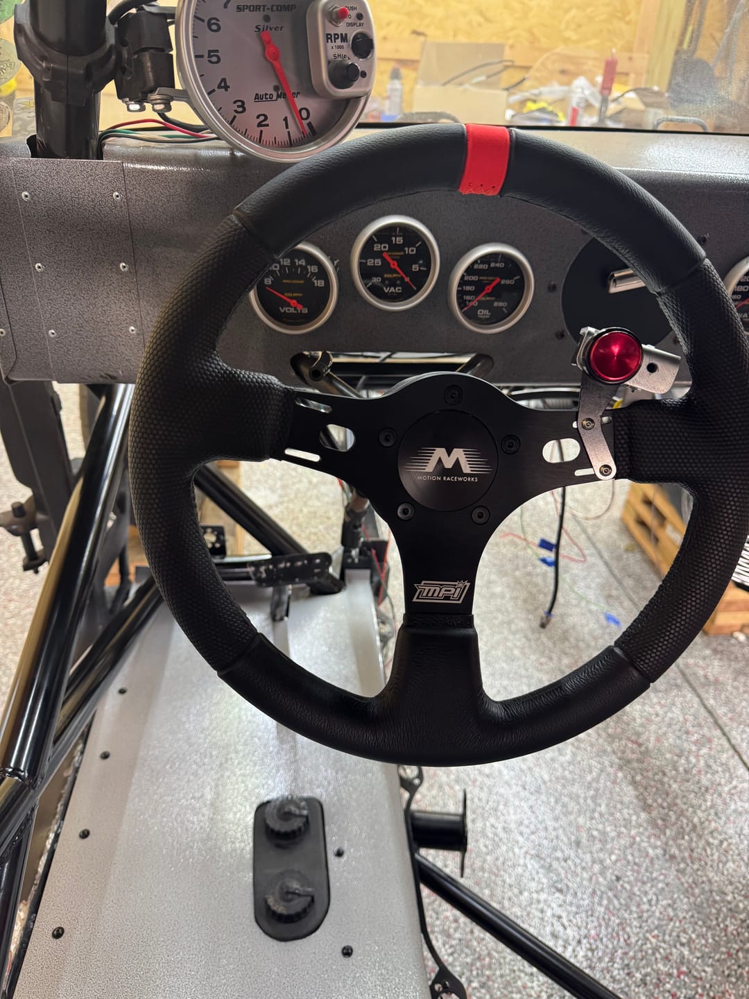 Customer photo review of Motion Raceworks Single Push Button Steering Wheel Bracket 15-00004
