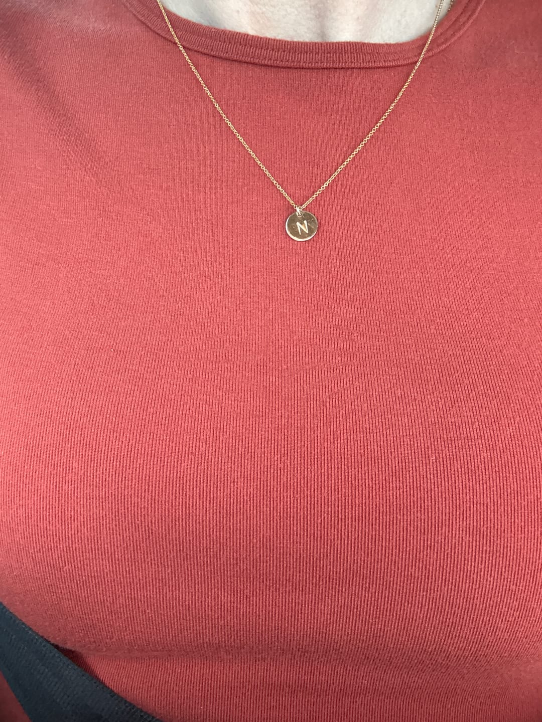 Customer photo review of Initial Necklace