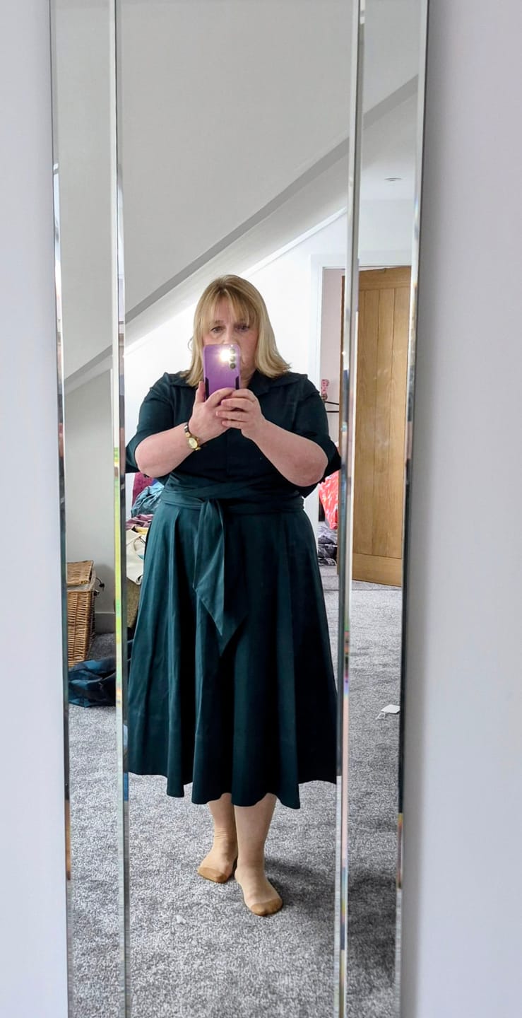 Customer photo review of 'Sasha' in Pine Green