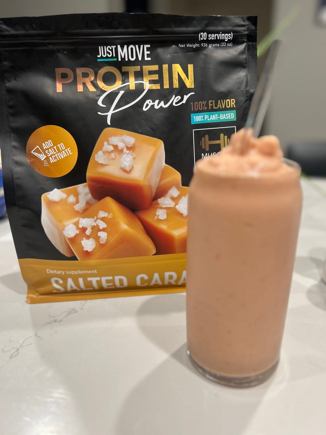 Customer photo review of Salted Caramel Protein