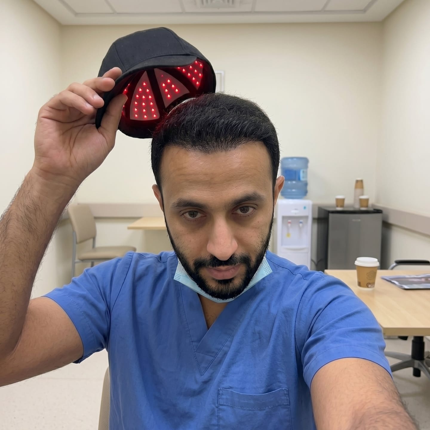 Customer photo review of Madoise Red Light Cap