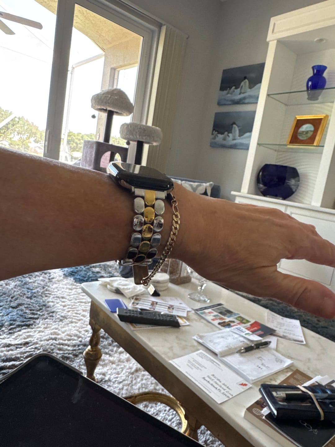 Customer photo review of Prestige Duo Luxury Apple Watch Strap