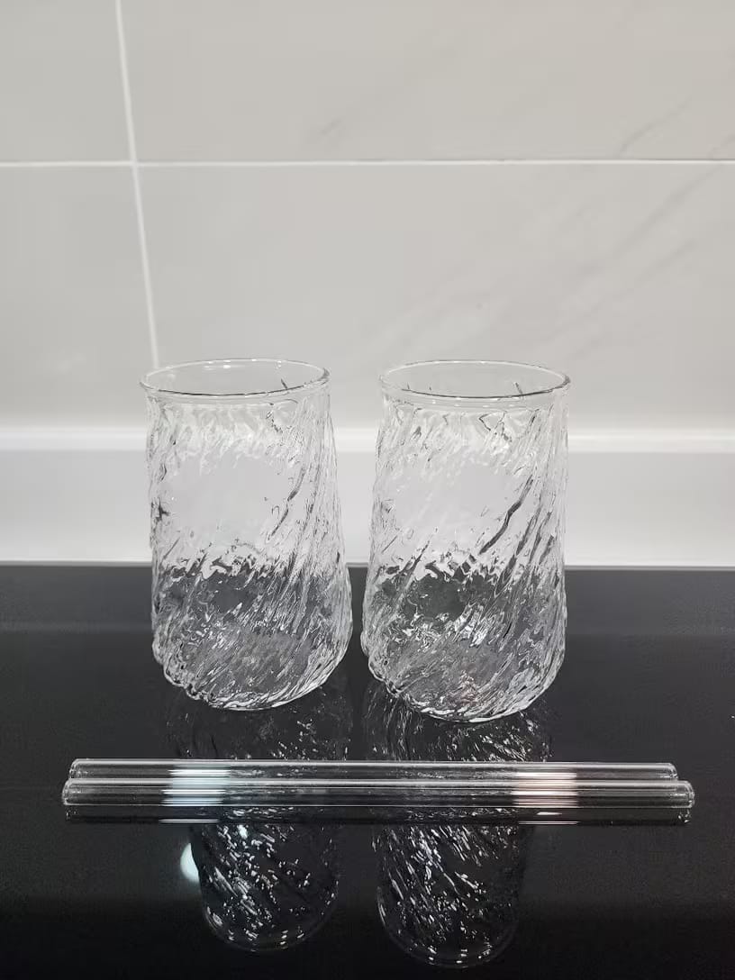 Customer photo review of Swirl Glass With Straw (2PCS Set)