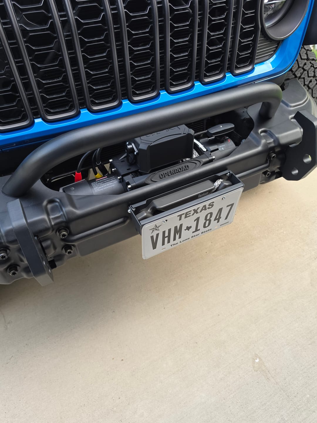 Customer photo review of OPENROAD 12,000lbs Electric Winch with Synthetic Rope-Panther Series 3S