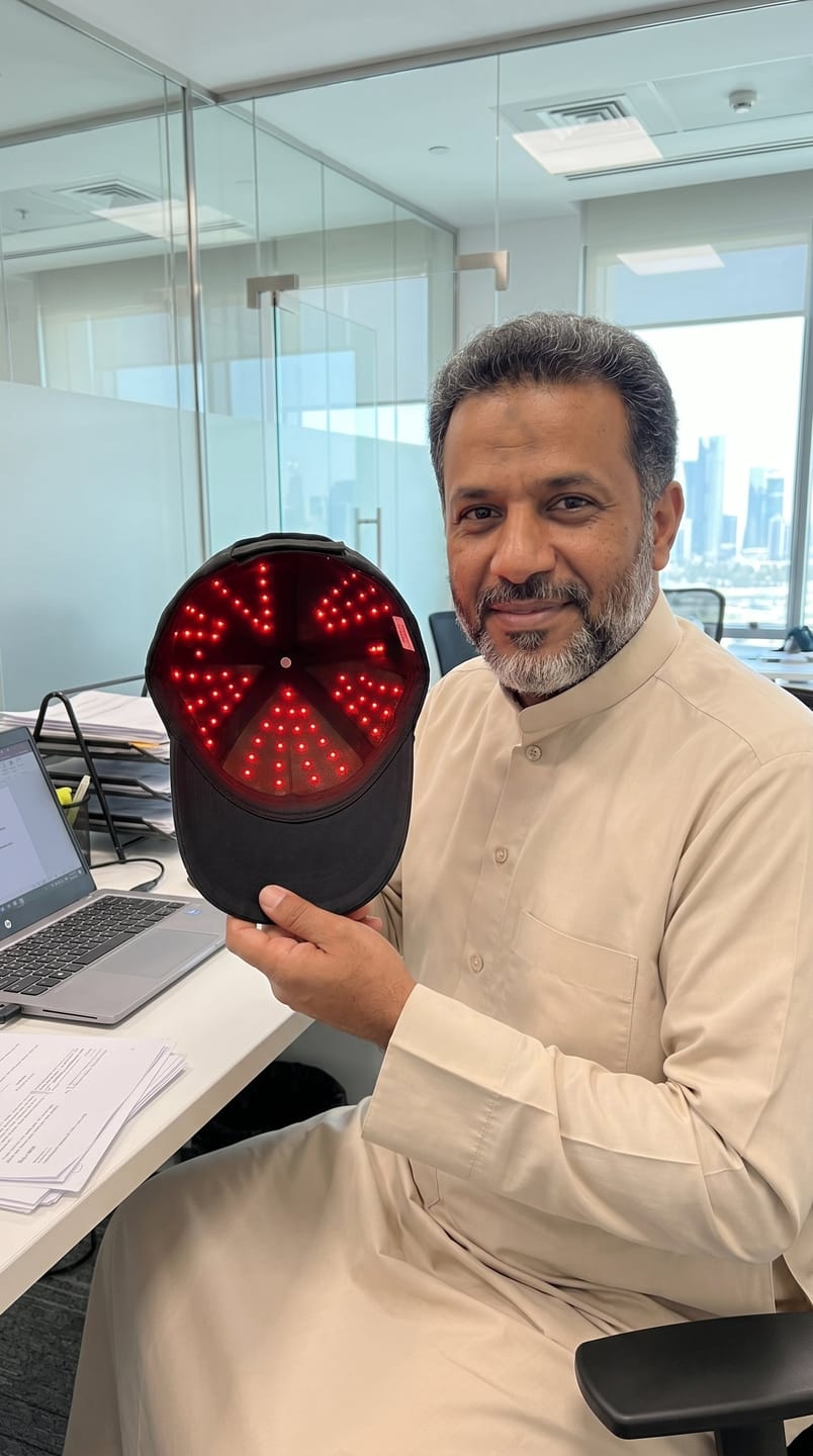 Customer photo review of Madoise Red Light Cap