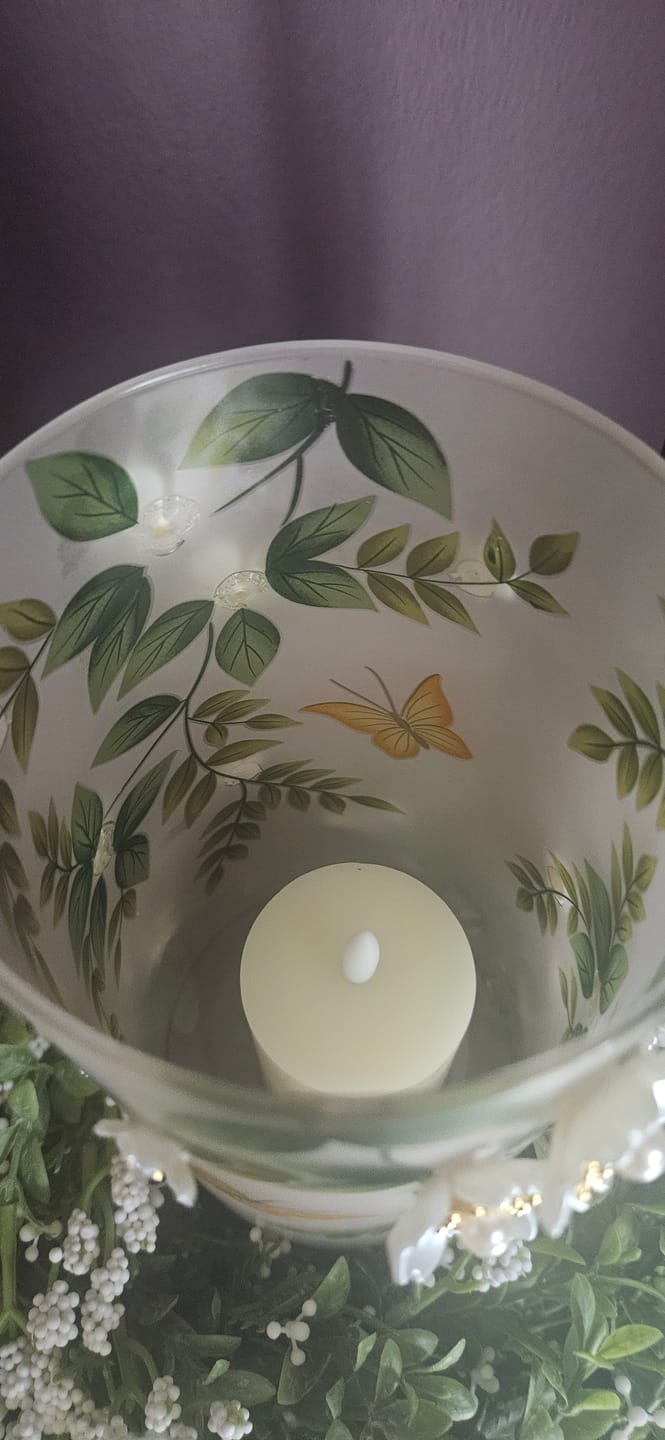 Customer photo review of Ivory Flameless Small Pillar | 2"x3"