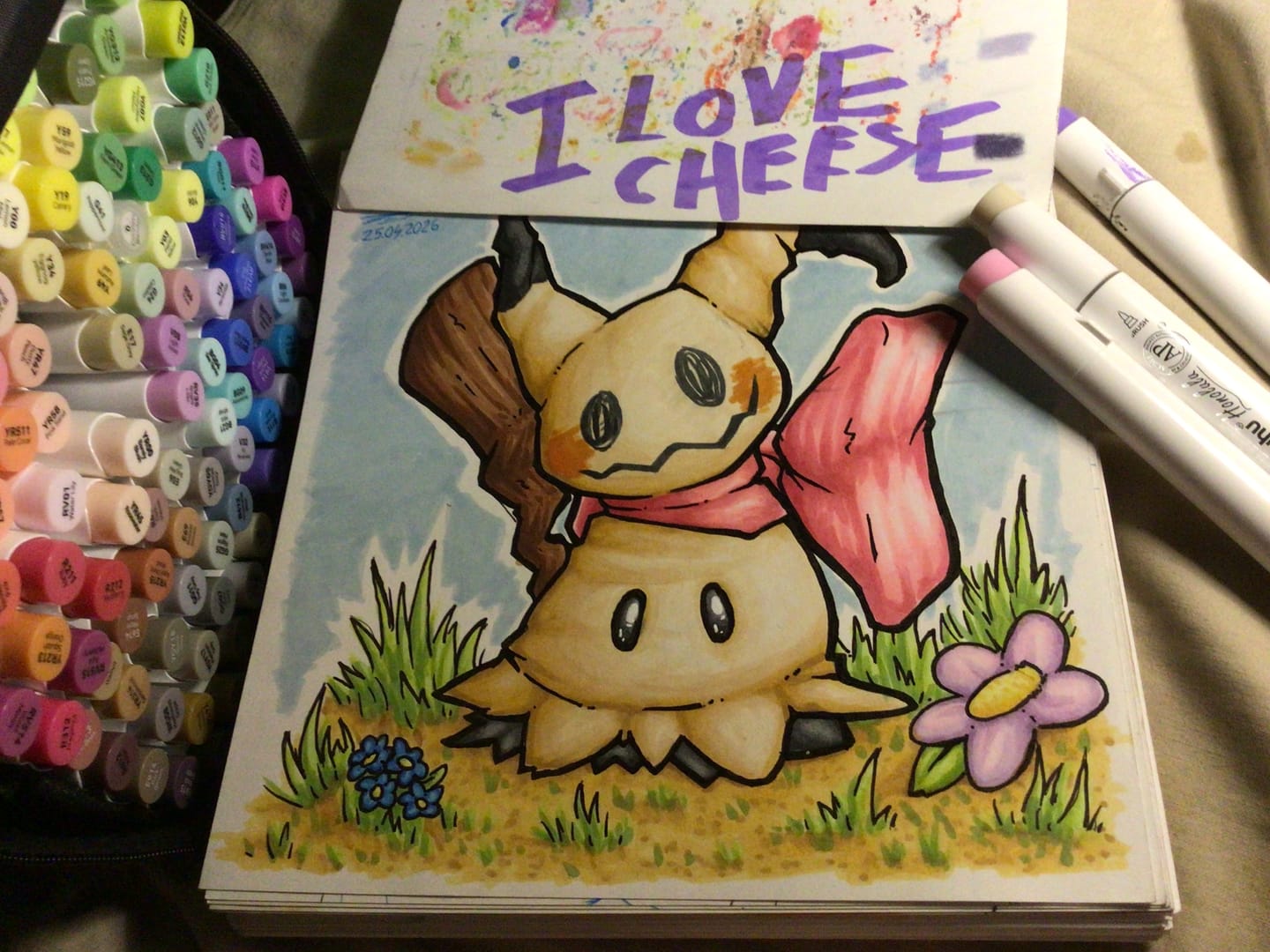 Customer photo review of Ohuhu Honolulu Brush Markers - Large Set