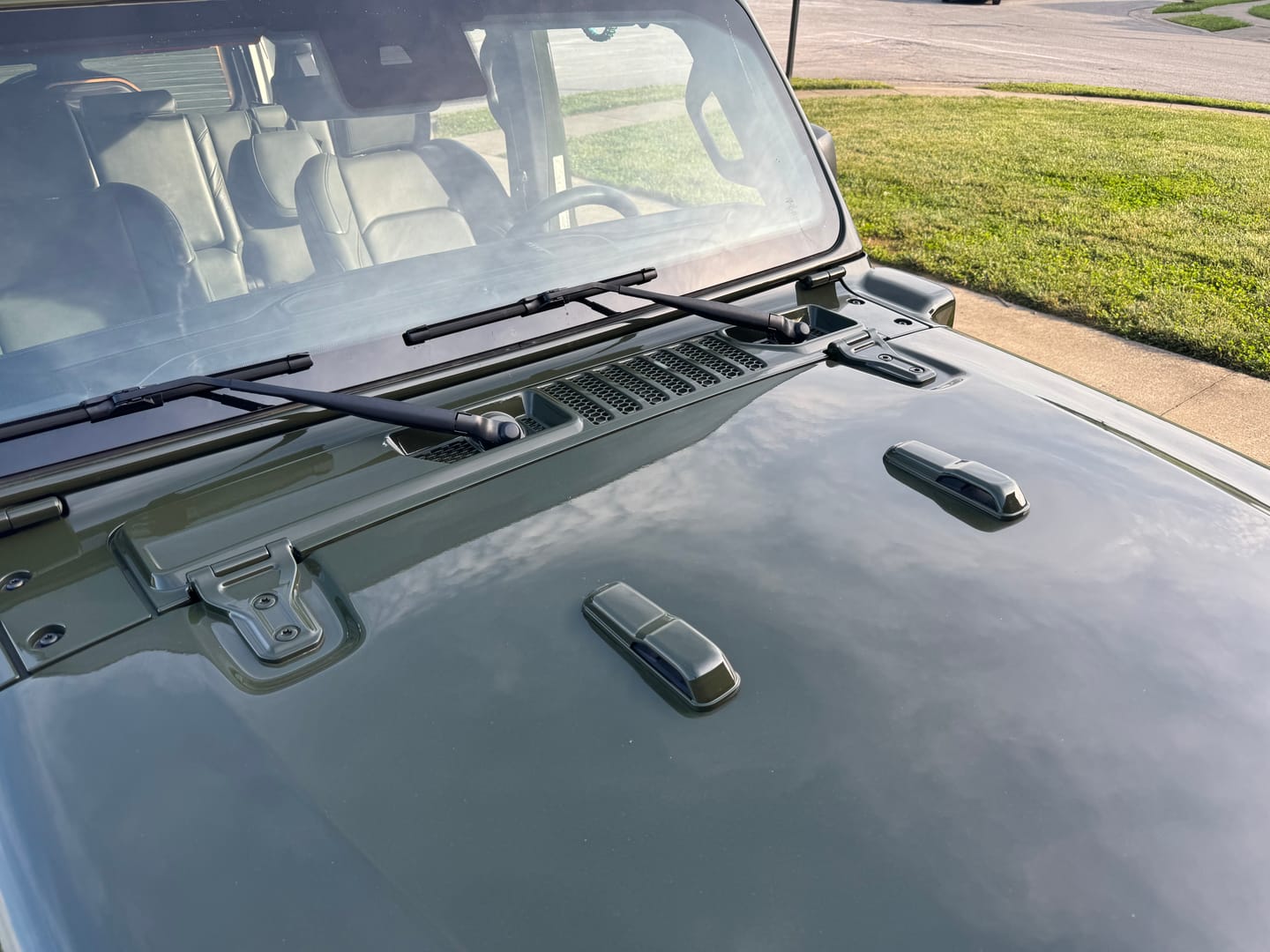 Customer photo review of OEM Cowl Wiper Panel Color Matched  JL JT 2018+  (14+Lead Time)