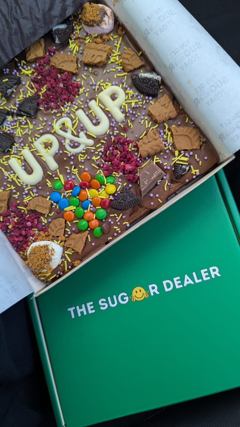 Customer photo review of Custom message loaded brownie